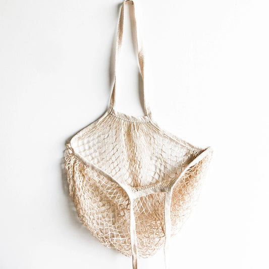 Reusable Beige Cotton Organic Mesh Bag
