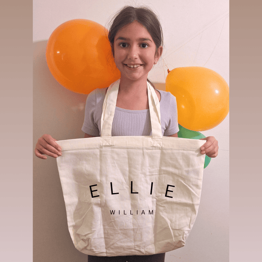 Personalized Handmade Name Tote Bag