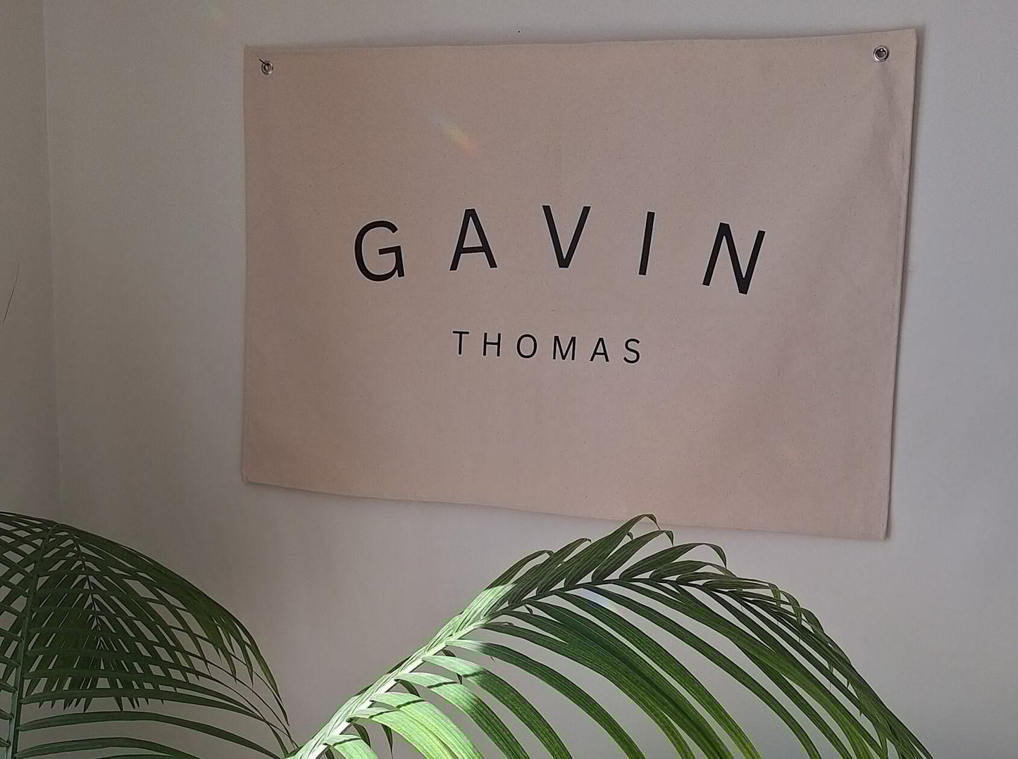 Personalized Handmade Canvas Name Flag