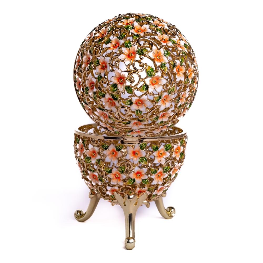 Faberge Egg Decorated with Flowers