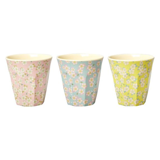 Rice Dk | Two Tone Melamine Cup Medium Flower Print