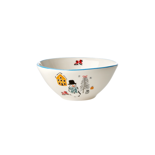 Rice DK Ceramic Bowl with Snowman
