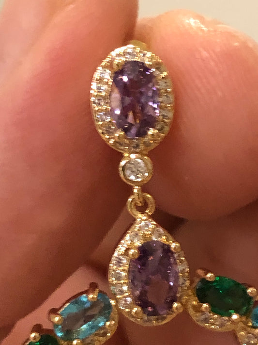 Pastel Rainbow Flower Earrings