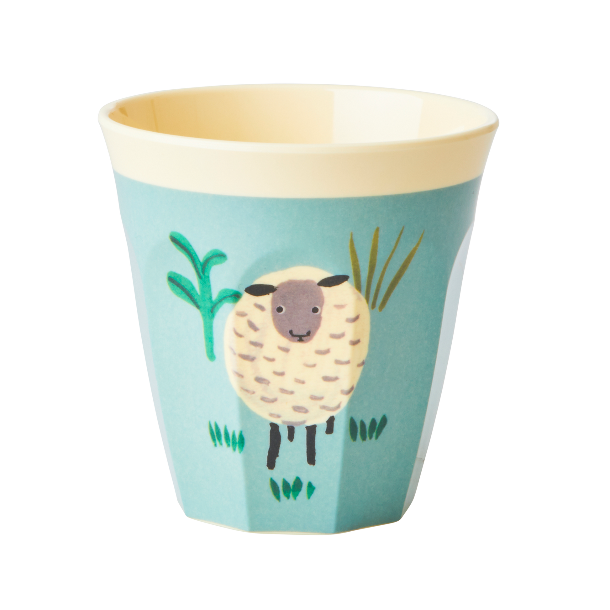 Melamine Kids Cups in Blue Farm Prints - Small - 6 pcs. in Gift Box - Rice By Rice