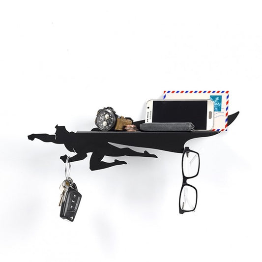 Artori Design | Heroshelf - Superhero Mail and Key Holder Wall Mount – Metal Shelf with Hooks