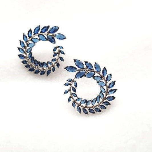Swirl Branch Midnight Blue Earrings