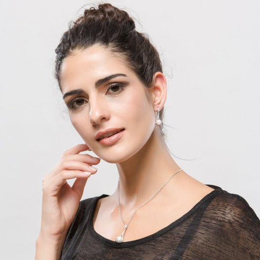 Silver Necklace Pearl