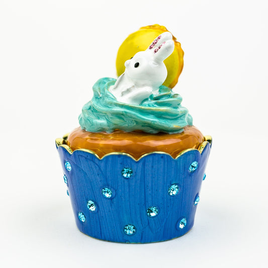 Rabbit on Cupcake - trinket box Decor with Unique Design