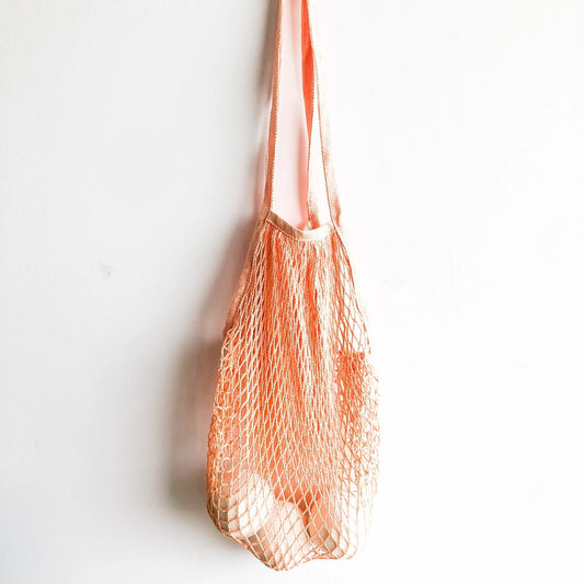 Reusable Apricot Cotton Organic Mesh Bag