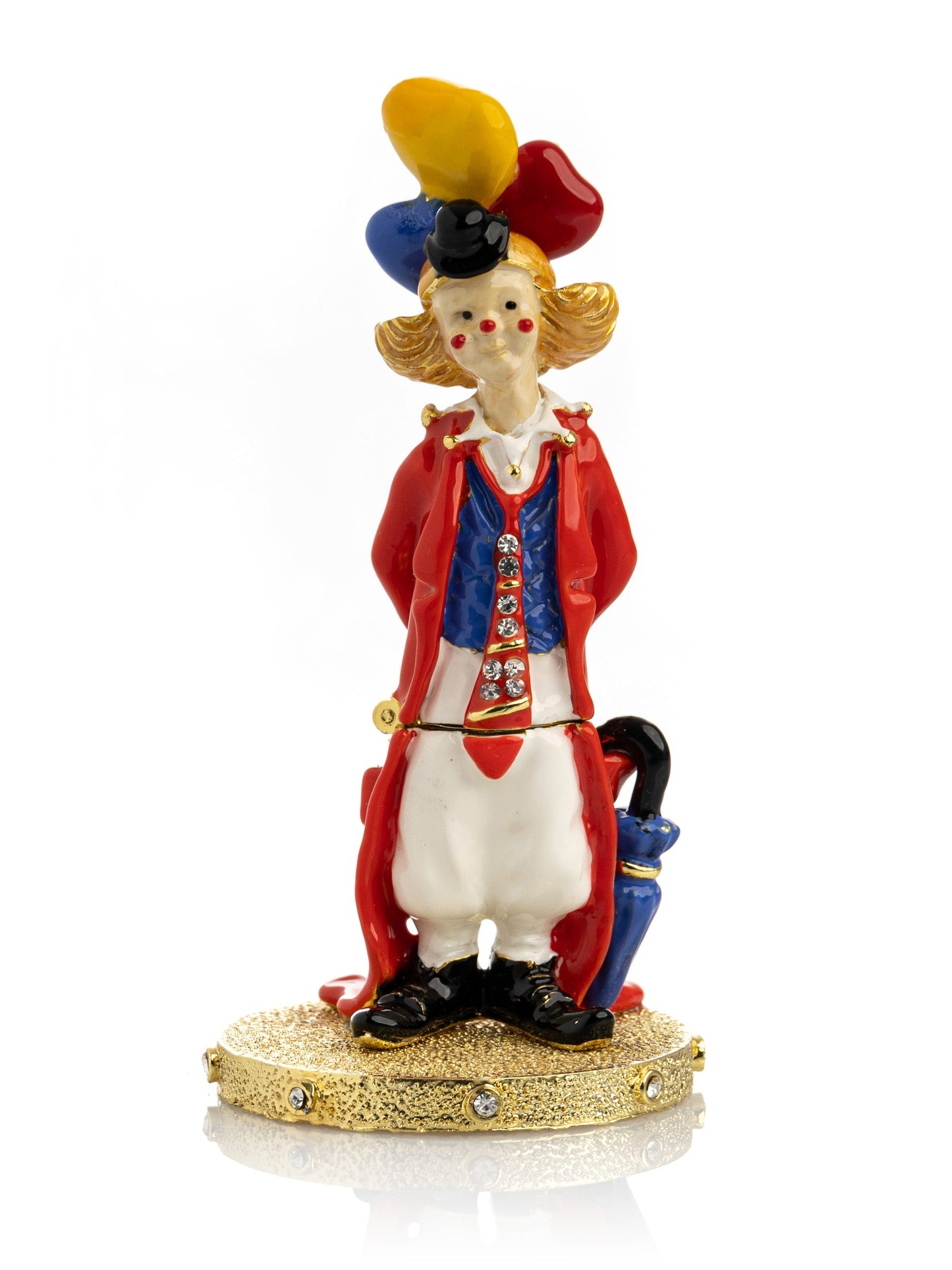 Funny Circus Clown with Umbrella trinket box - trinket box Decor with Unique Design