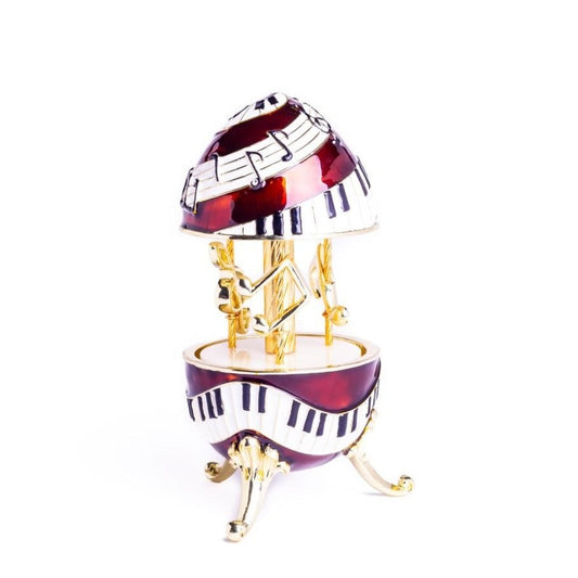 Piano Musical Carousel with Music Clef and Notes - Carousel music box Decor with Unique Design