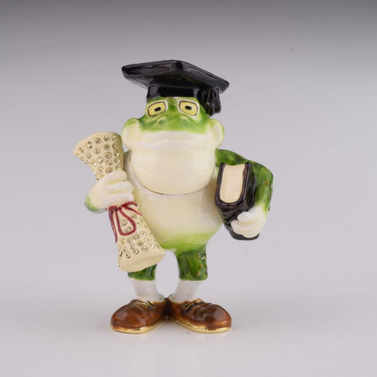 Frog Graduating Student - trinket box Decor with Unique Design