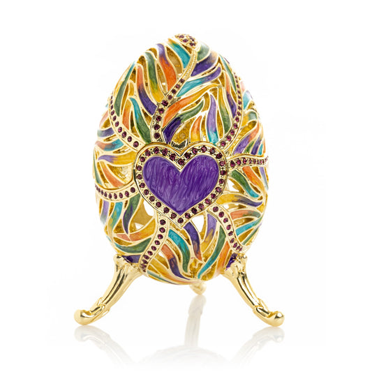 colorful heart  egg - Easter Egg Decor with Unique Design