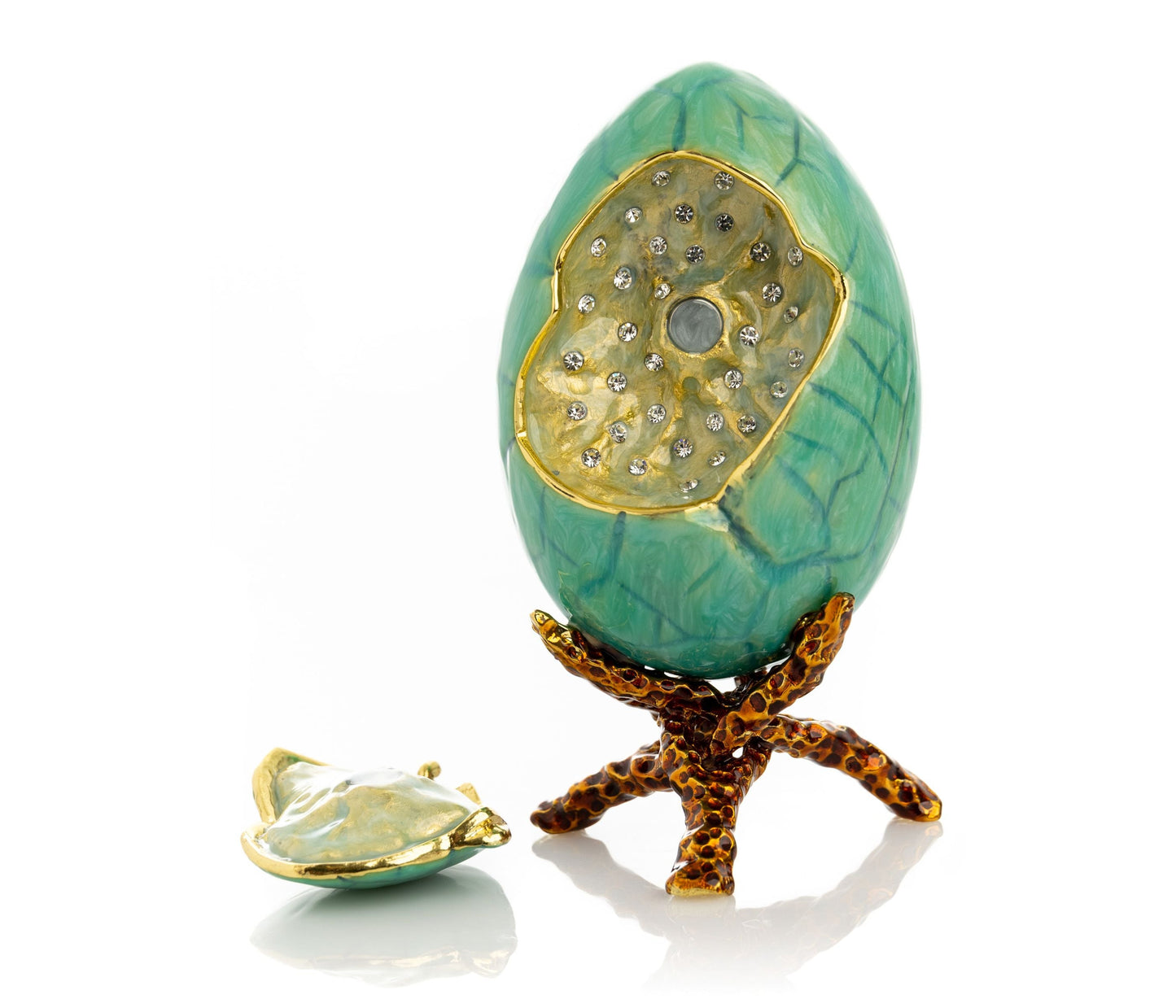 Turquoise Faberge Egg - Faberge Egg Decor with Unique Design