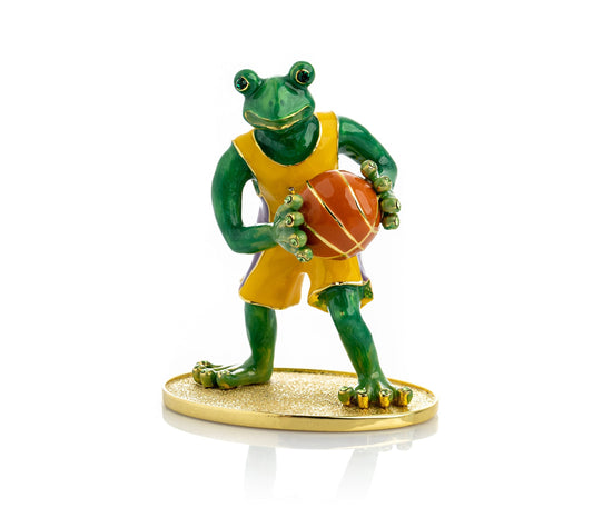 Frog Playing Basketball - trinket box Decor with Unique Design