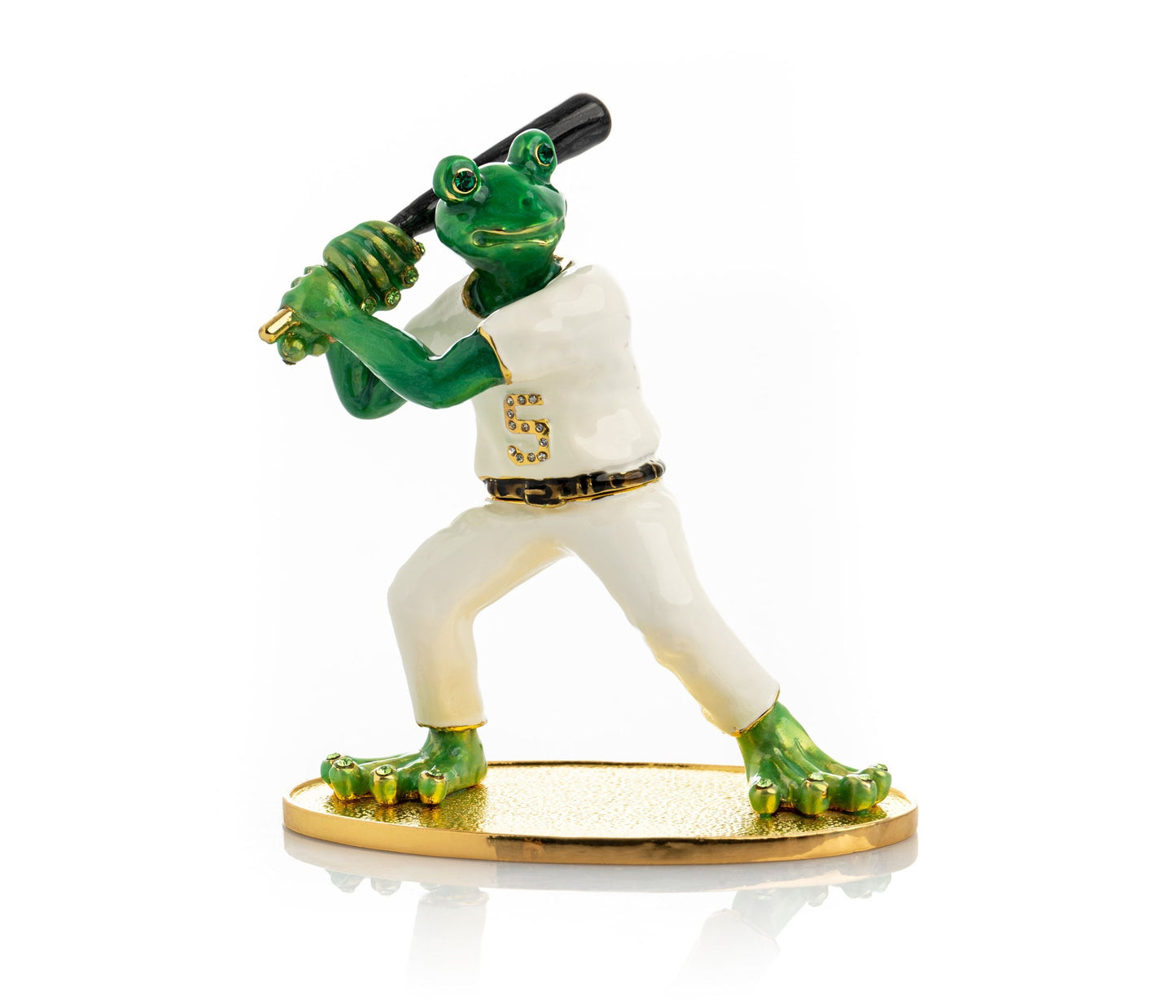 Frog Playing Baseball - trinket box Decor with Unique Design