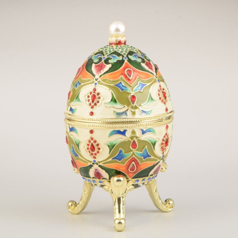 Colorful Russian Egg - Faberge Egg Decor with Unique Design