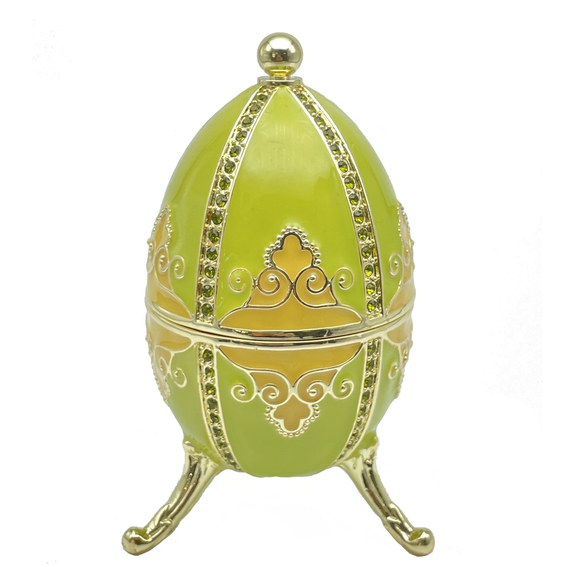 Green Faberge Egg Beethoven Music Playing - Faberge Egg Decor with Unique Design