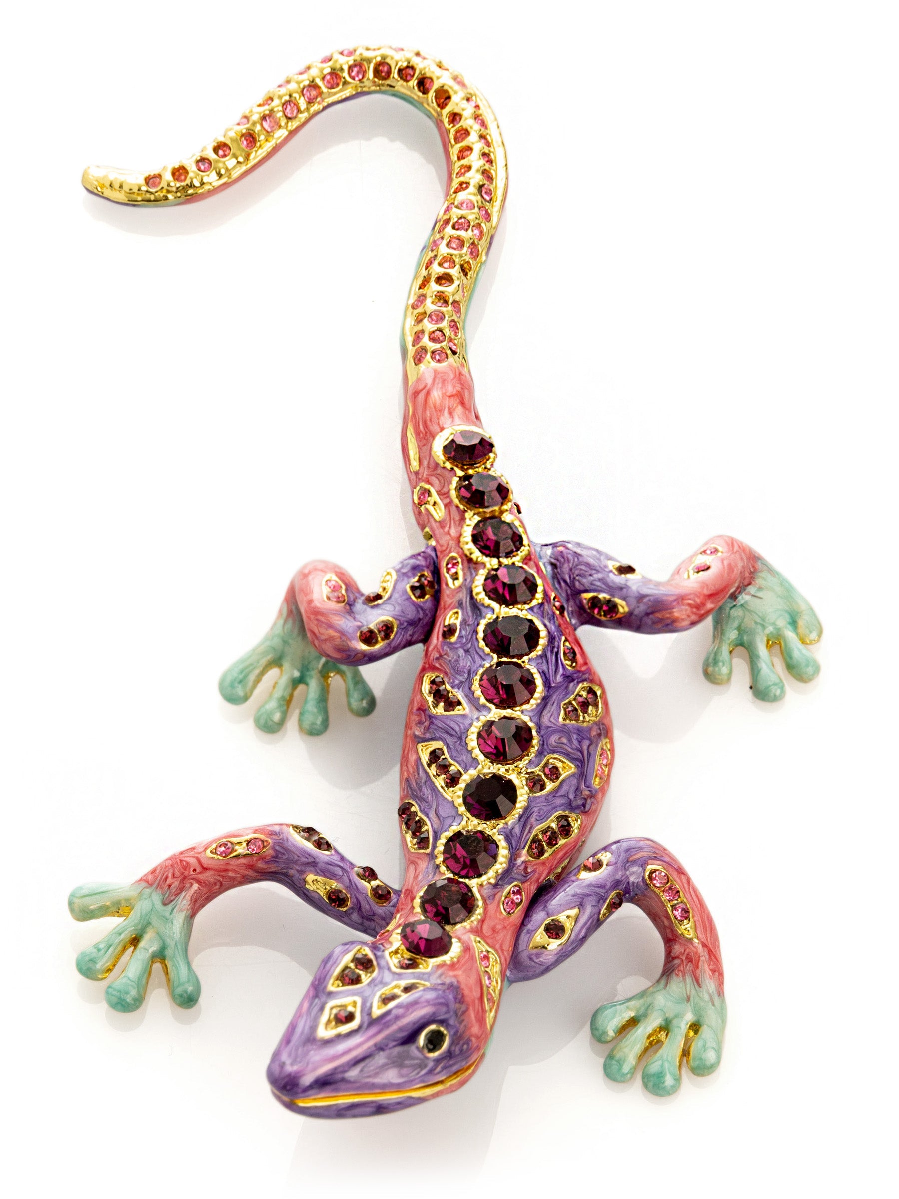 Purple Lizard Jewelry Trinket Box - trinket box Decor with Unique Design