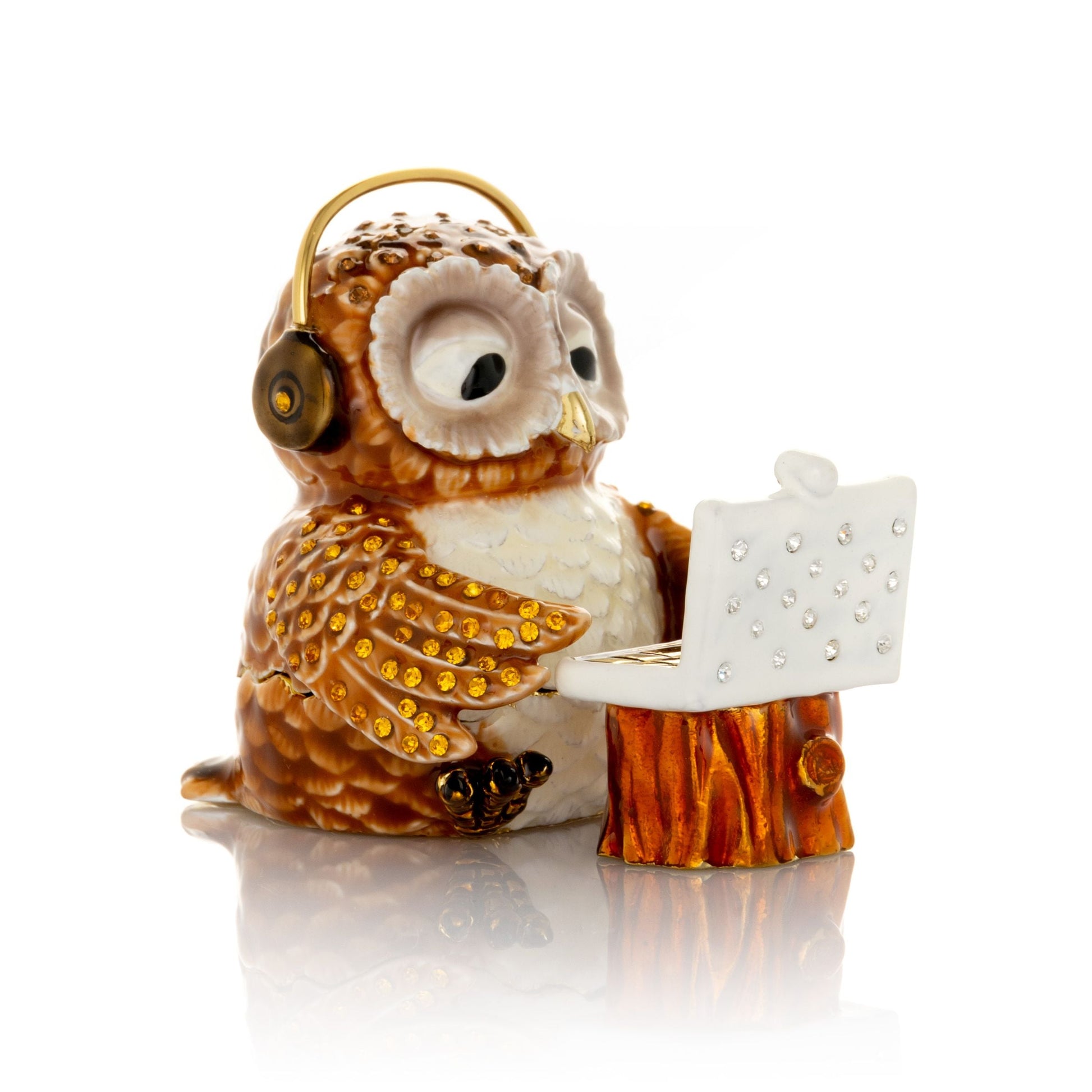 Owl Computer Gamer - trinket box Decor with Unique Design