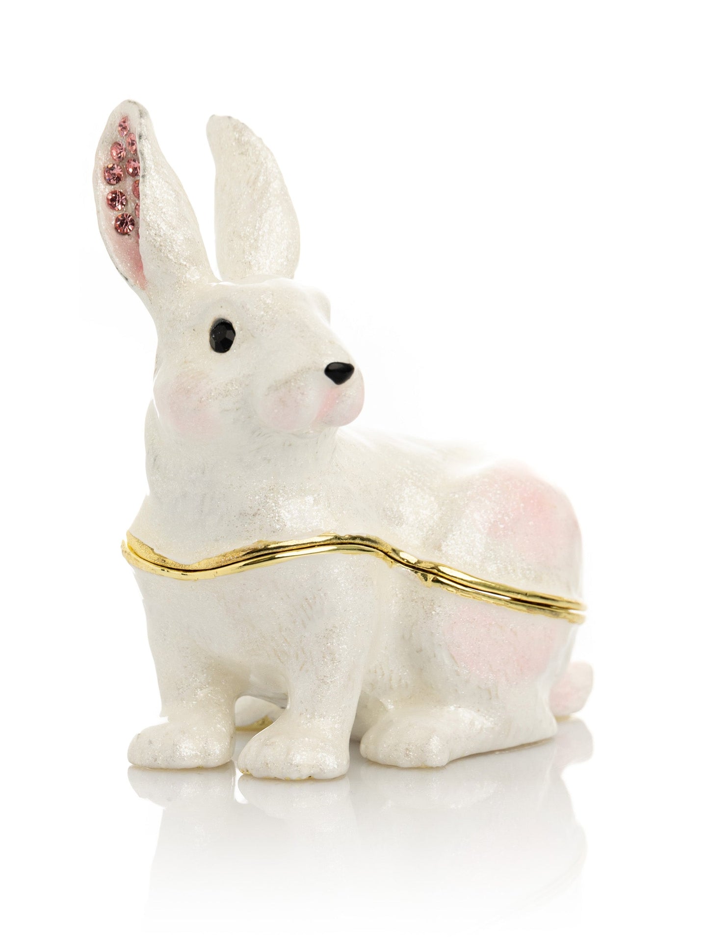 White Bunny Trinket Box - animal trinket box Decor with Unique Design