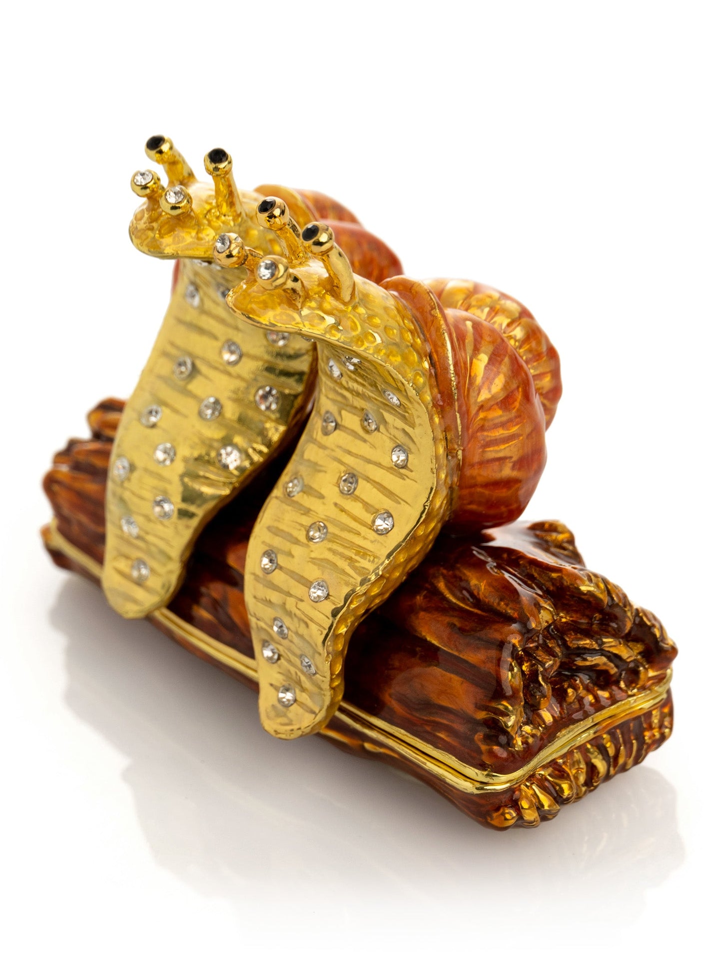 Snails Sitting on a Log - trinket box Decor with Unique Design