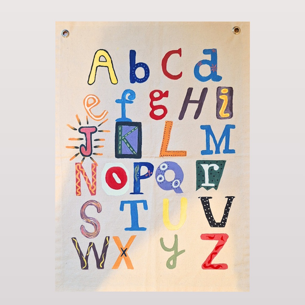 Hand-Painted Alphabet Banner