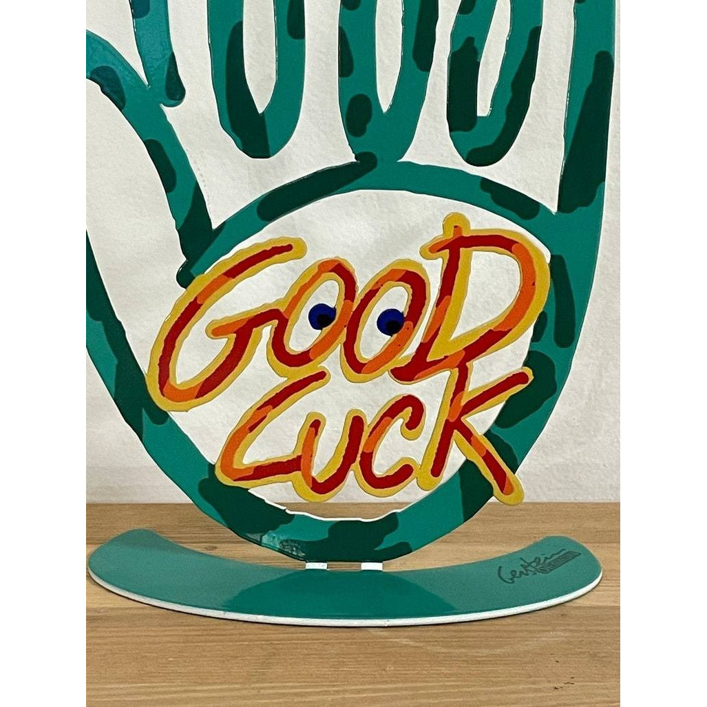 Green Hamsa 'Good Luck'