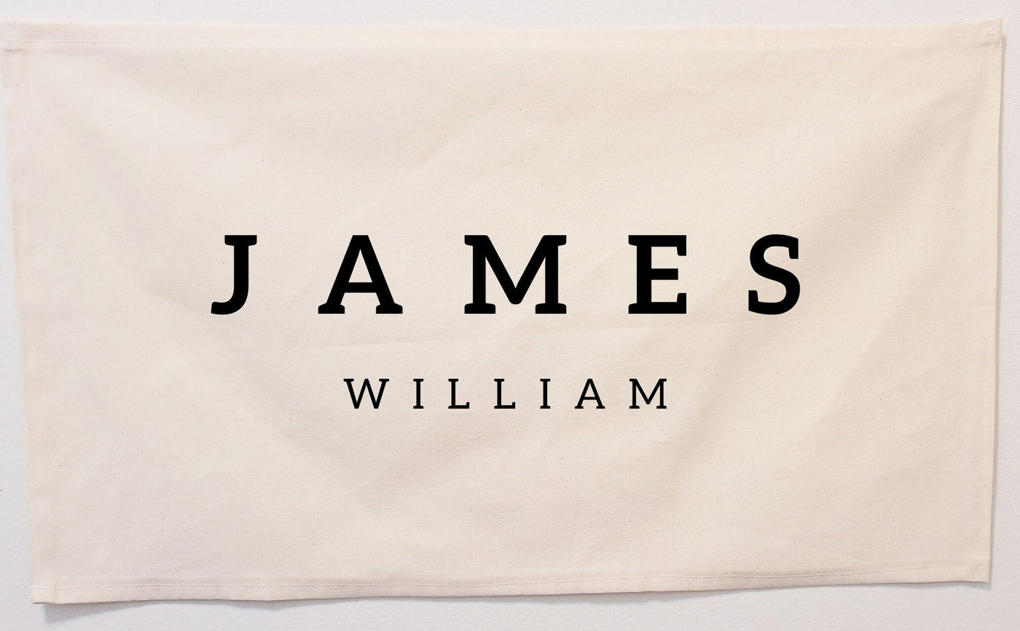 Personalized Handmade Canvas Name Flag - School Style