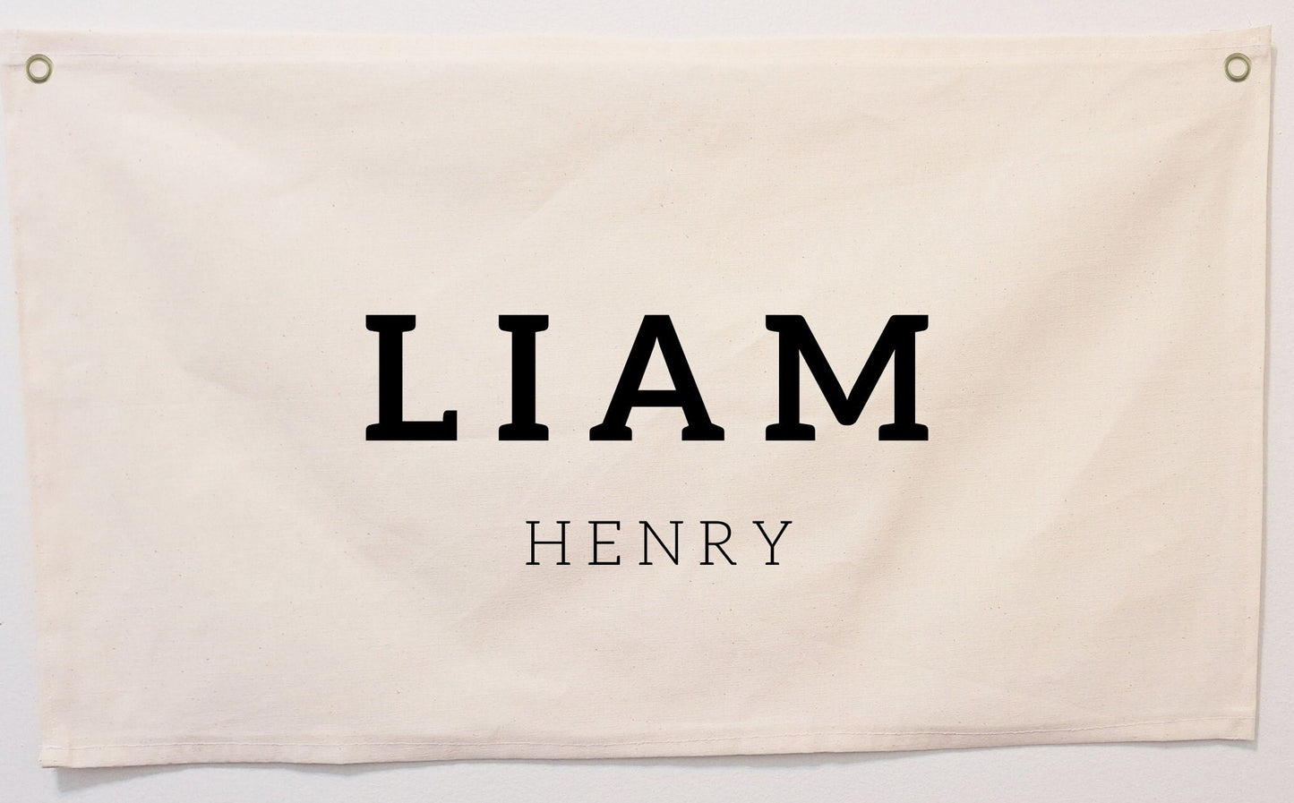 Personalized Handmade Canvas Name Flag - School Style