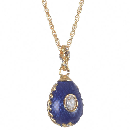 Blue Egg Pendant Gold Necklace - jewelry Decor with Unique Design