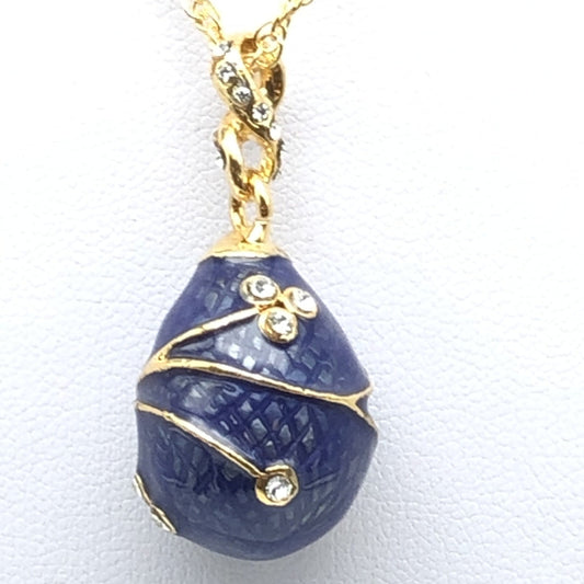 Blue Egg Pendant Gold Necklace - jewelry Decor with Unique Design