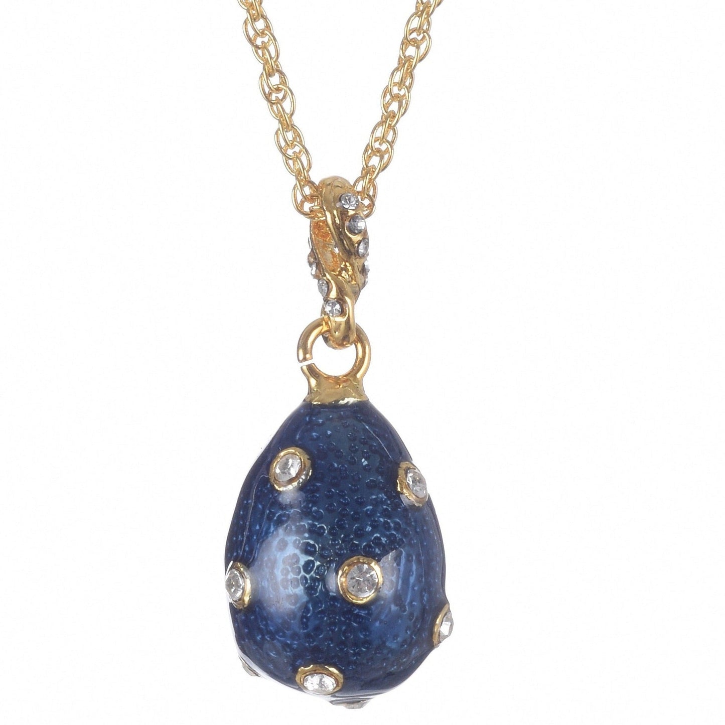 Blue Egg Pendant Gold Necklace - jewelry Decor with Unique Design