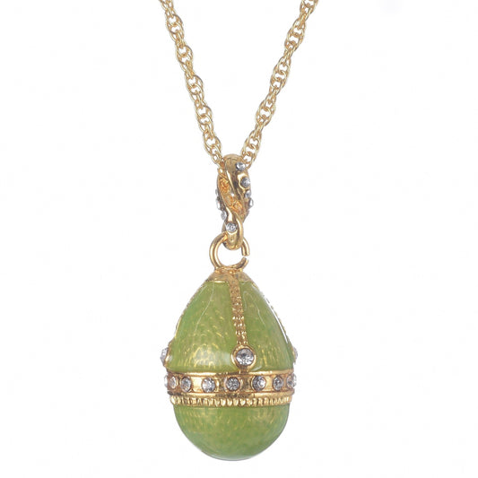 Green Egg Pendant Gold Necklace - jewelry Decor with Unique Design