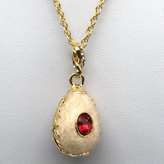 Pink Egg Pendant Gold Necklace - jewelry Decor with Unique Design