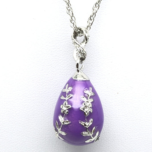 Purple Egg Pendant Necklace - jewelry Decor with Unique Design