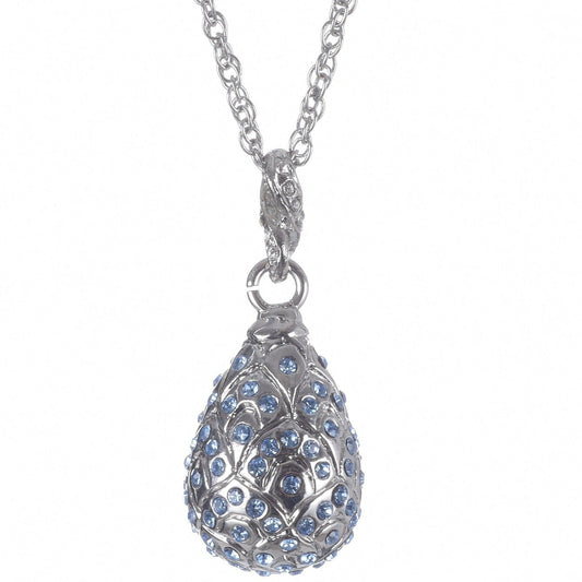 Silver Egg Pendant Necklace - jewelry Decor with Unique Design