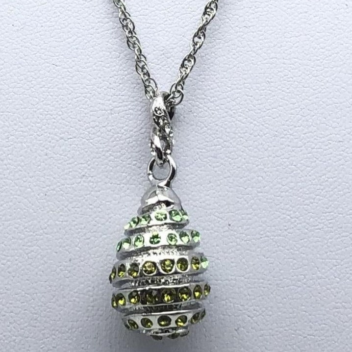 Silver Egg Pendant Necklace - jewelry Decor with Unique Design