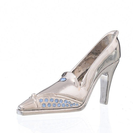 Silver Evening Shoe - trinket box Decor with Unique Design