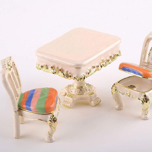 Table & Chairs - trinket box Decor with Unique Design