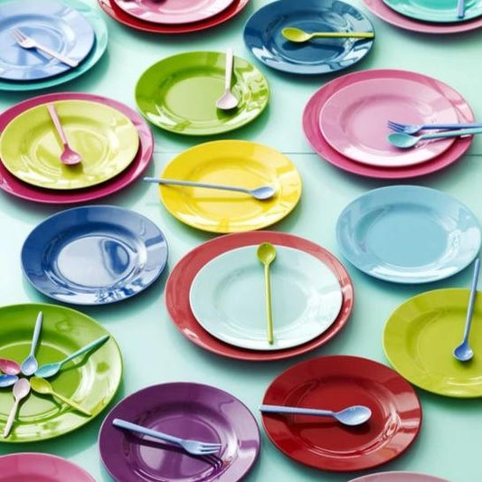 Rice DK Melamine Lunch Plates in Assorted Colors