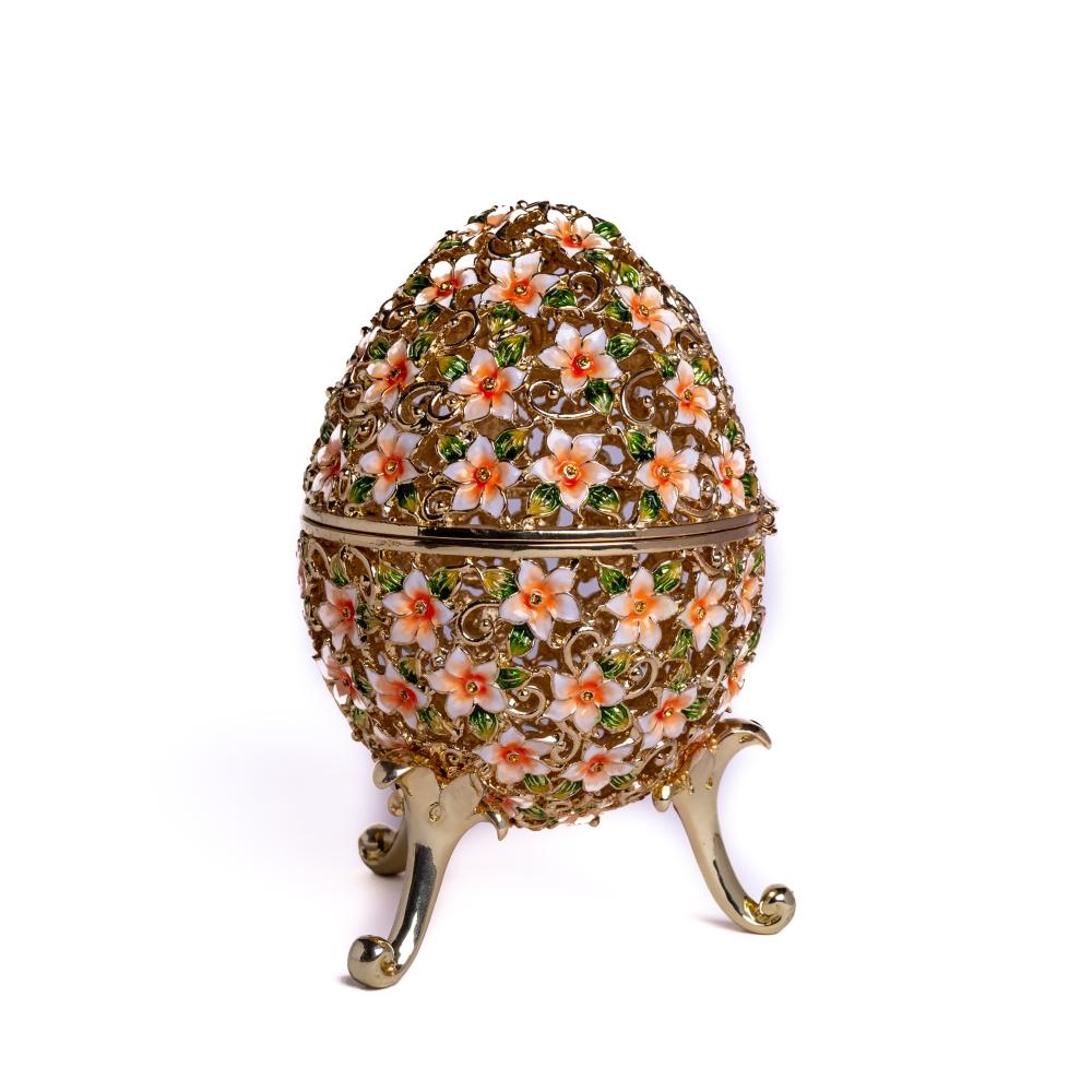 Faberge Egg Decorated with Flowers
