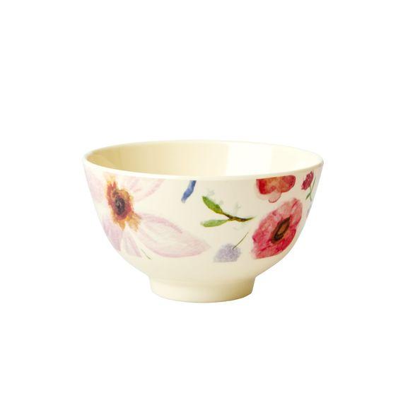 Set of 2 Rice DK | Two-Tone Melamine cups with Selmas flower print