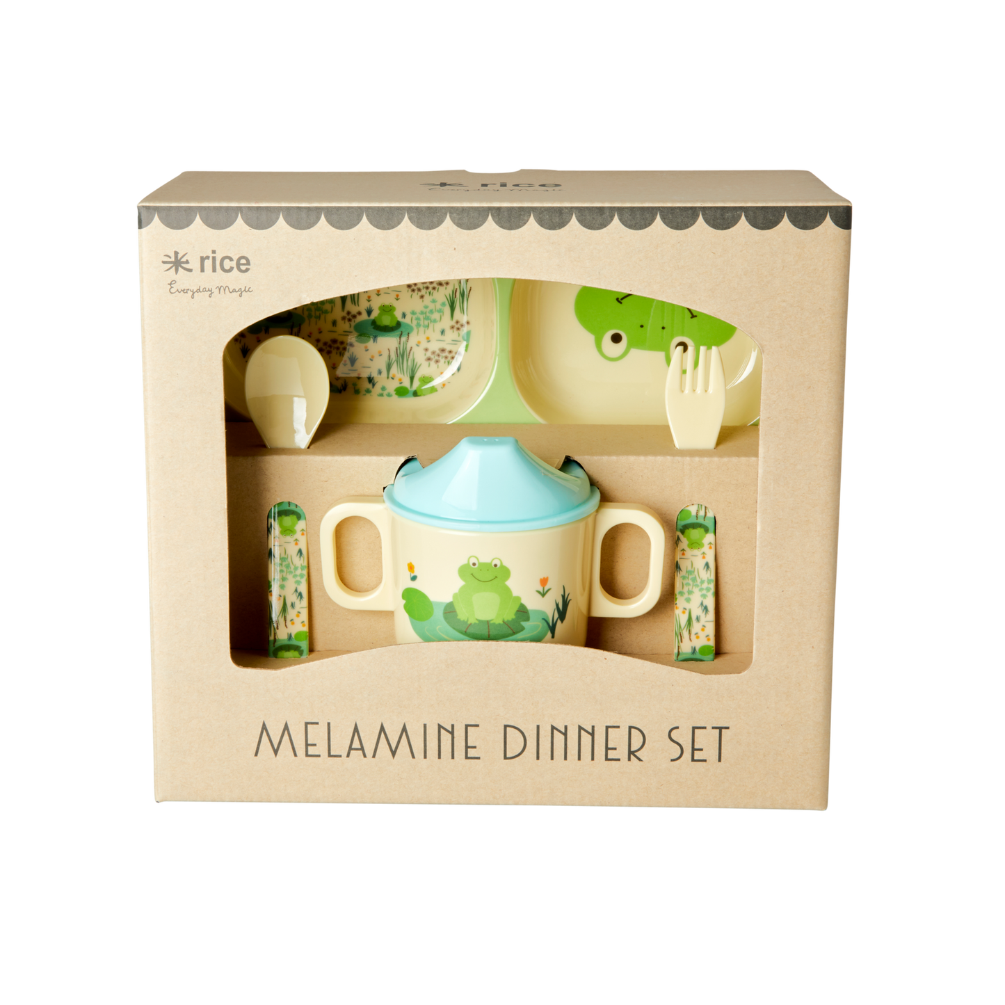 Rice DK | Melamine Baby Set Dinner Frog Print
