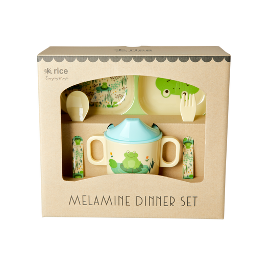 Rice DK | Melamine Baby Set Dinner Frog Print