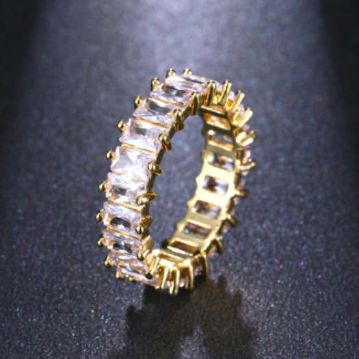 Eternity Yellow Gold Baguette Ring