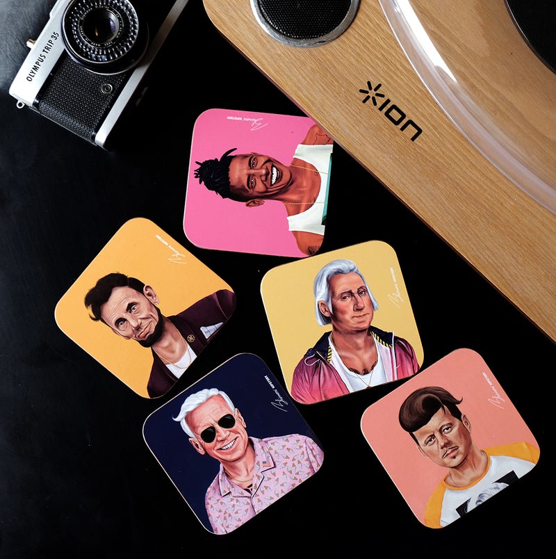 Hipstory | Presidential Pack of 5 Coasters