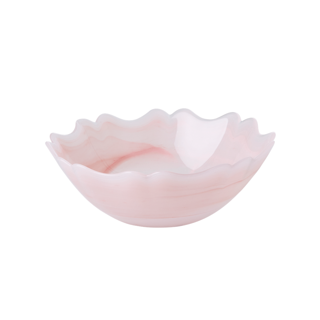 Alabaster Glass Bowl | Soft Pink - Set of 6 - Rice By Rice
