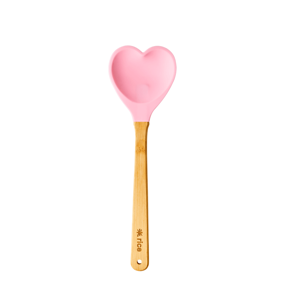Kitchen Silicone Spoon in Heart shape | Pink - Rice By Rice