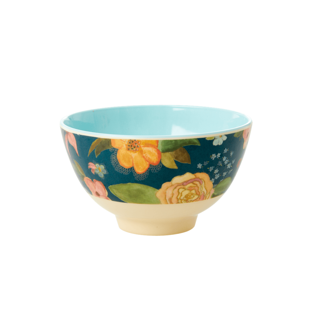 Melamine Small Bowl | Blue SelmaÂ´s Flower Print - Rice By Rice